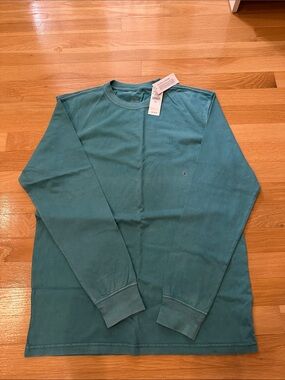 American Eagle Outfitters Teal Crewneck Long-Sleeve Sweatshirt